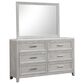 New Heritage Design Fiona 4-Piece Queen Bedroom Set in Mist Gray, , large