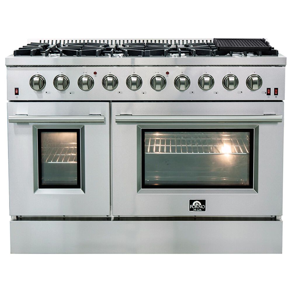 Forno Galiano 48" Freestanding Gas Range in Stainless Steel, , large