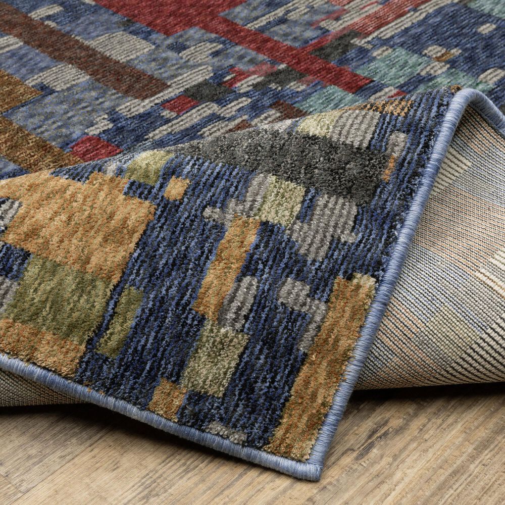 Oriental Weavers Tisdell Blue and Multicolor 2'3" x 7'6" Runner, , large
