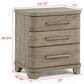 Crown Mark Veranda 3 Drawer Nightstand in Khaki, , large