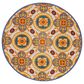 Nourison Aloha Oriental 7"10" Round Multicolor Indoor/Outdoor Area Rug, , large