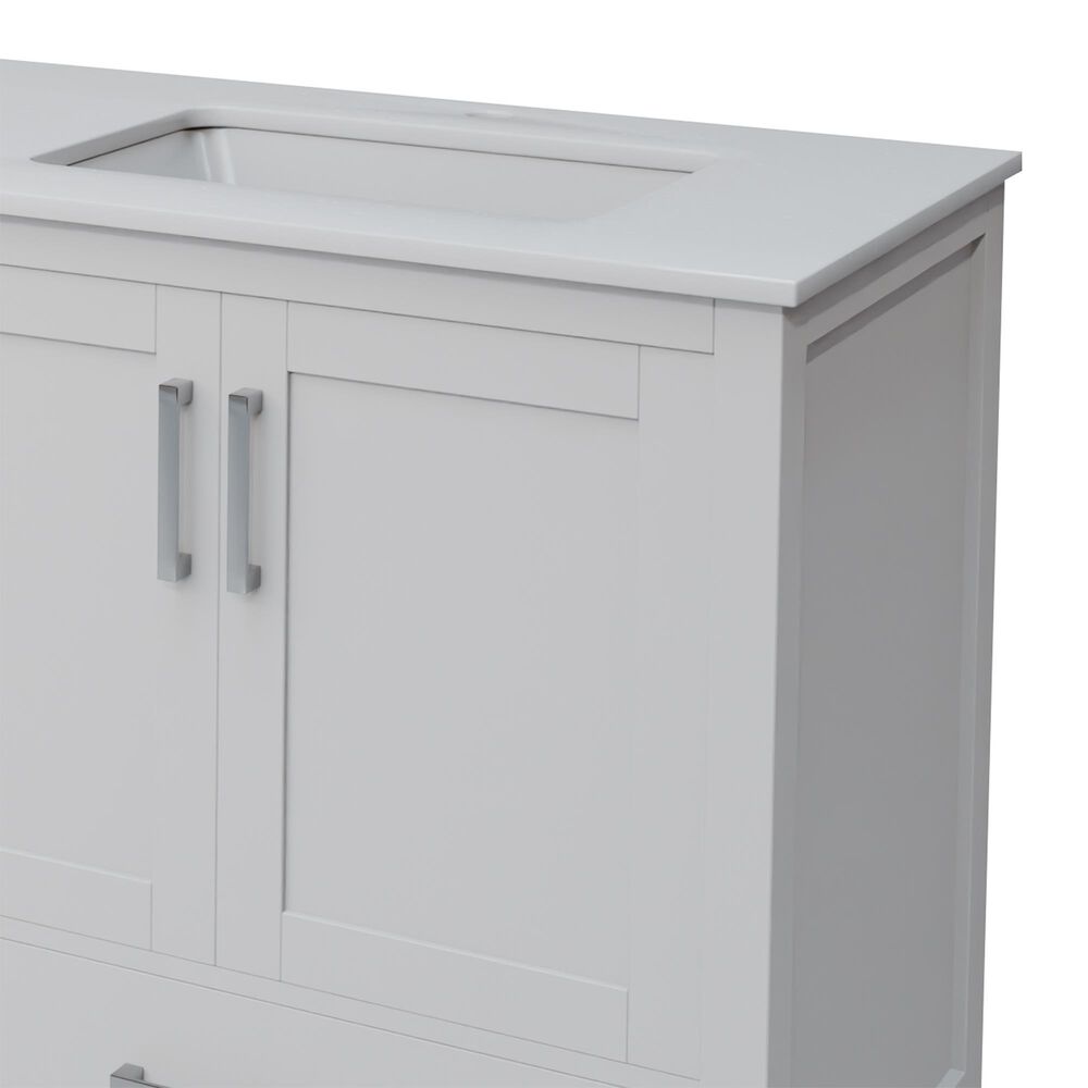 Lexora Home Jacques 72" Double Bathroom Vanity in White with 2 cm White Cultured Marble Top and Rectangular Sinks, , large