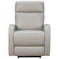 Barcalounger Levi Leather Power Recliner with Power Headrest in Bentley Dove, , large
