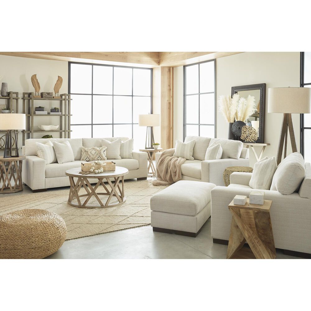 Ashley Maggie Stationary Loveseat in Birch, , large