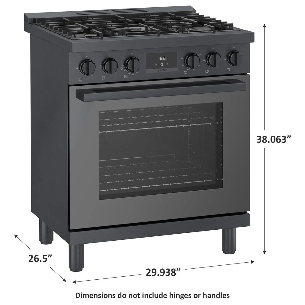 Bosch 30&quot; Freestanding Gas Range in Black Stainless Steel, , large