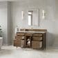 James Martin Brittany 60" Single Bathroom Vanity in Pecan with 3 cm Siberian Silestone Top, Rectangular Sink and FreePower Wireless Charger, , large