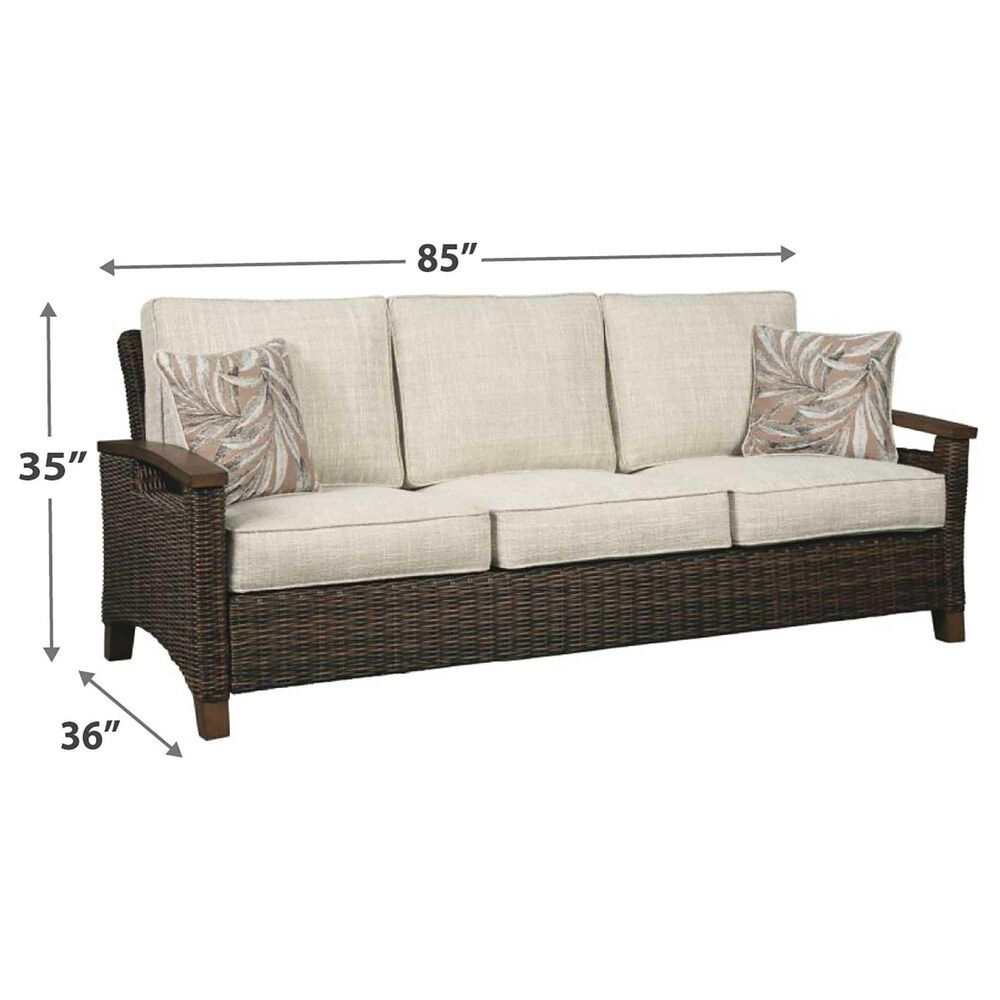 Ashley Paradise Trail Sofa in Medium Brown, , large