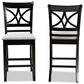 Baxton Studio Chandler Counter Height Pub Chair with Grey Cushion in Espresso Brown (Set of 2), , large