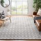 Safavieh Natura NAT477A 8" x 10" Ivory and Black Area Rug, , large