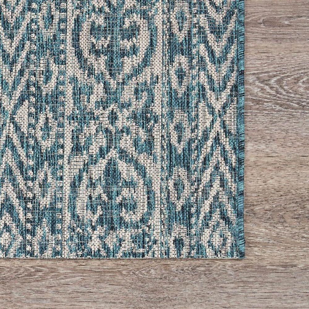 L&amp;R Resources Sun Shower 3&#39; x 5&#39; Blue and Green Indoor/Outdoor Area Rug, , large