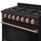 Thor Kitchen Gordon Ramsay 6 Cu. Ft. Professional Liquid Propane Range with Rose Gold Handle Kit in Black, , large