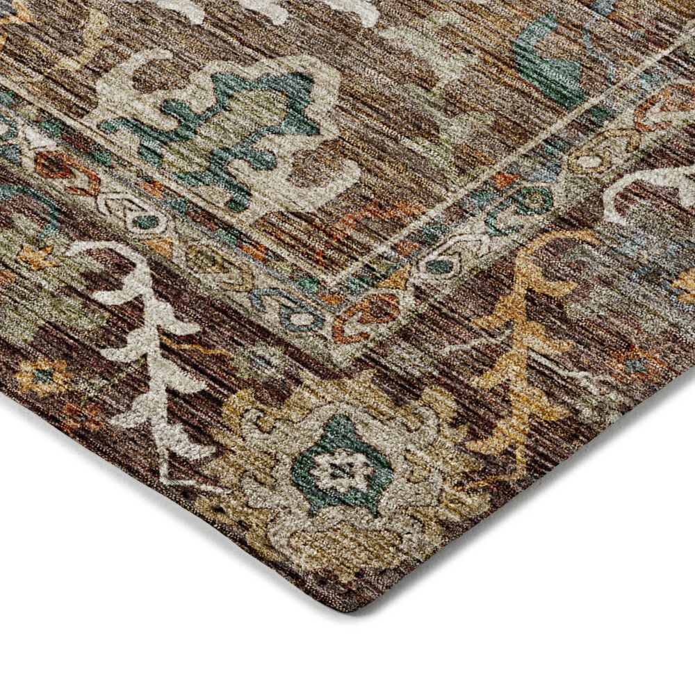 Dalyn Rug Company Silk Road Chocolate, Ivory, Gold, Copper, Blue, Teal and Mocha 2&#39;3&quot; x 7&#39;6&quot; Runner, , large