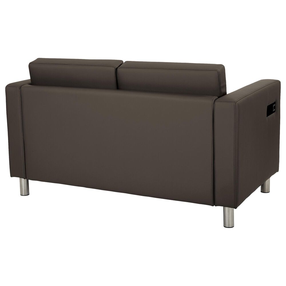 OSP Home Atlantic Stationary Loveseat with Charging Station in Graphite, , large