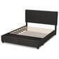 Baxton Studio Netti Queen Storage Bed with Dark Grey Upholstered in Black, , large