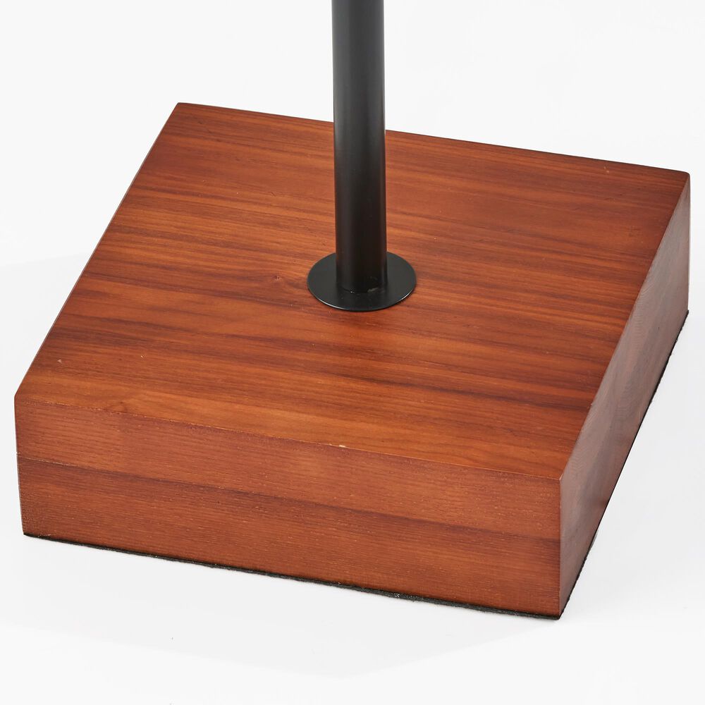 Adesso Trudy Table Lamp with Natural Shade in Black and Walnut, , large