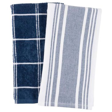 Harold Import 2-Piece Terry Kitchen Towel in Navy, , large