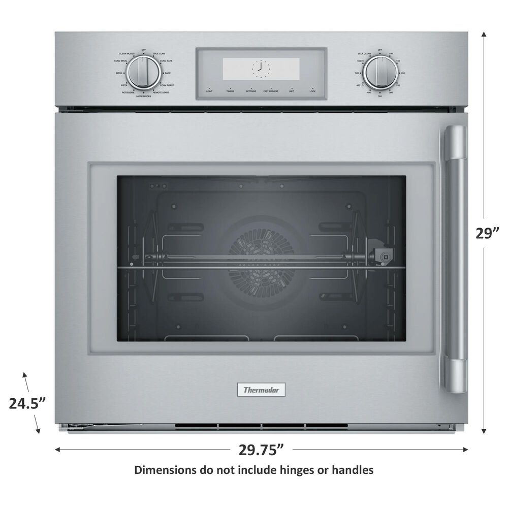Thermador 30&quot; Professional Single Electric Wall Oven with Left Side Opening Door in Stainless, , large
