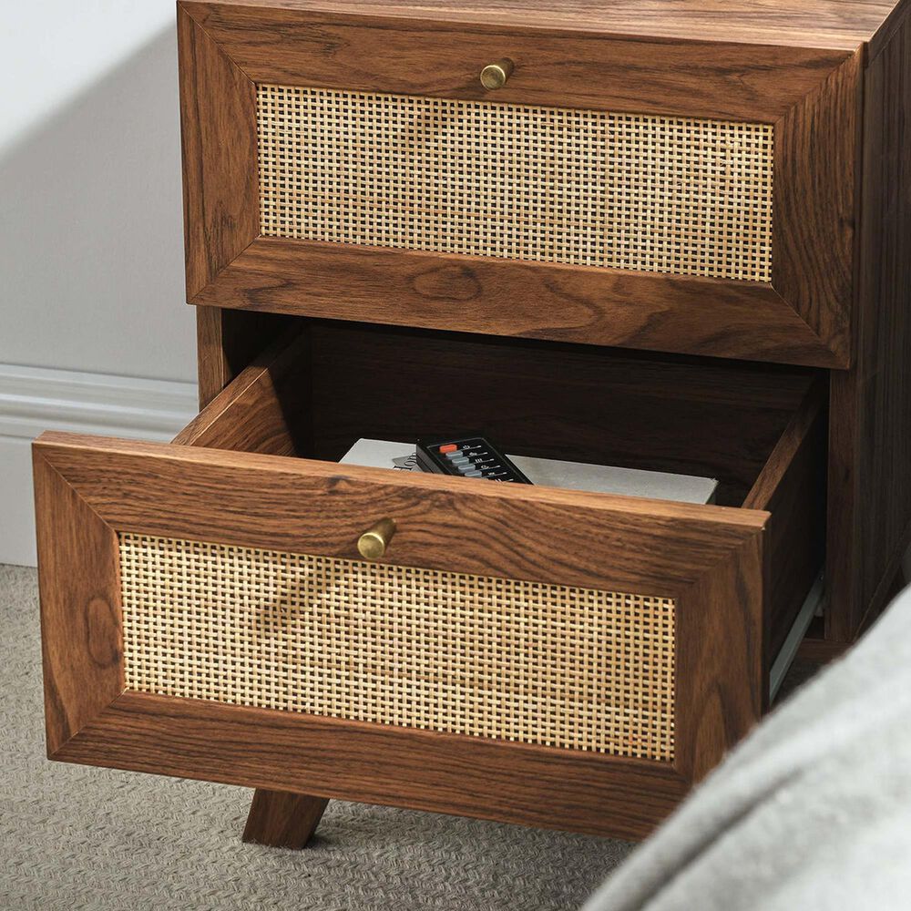 Modway Soma 2 Drawer Nightstand in Walnut, , large