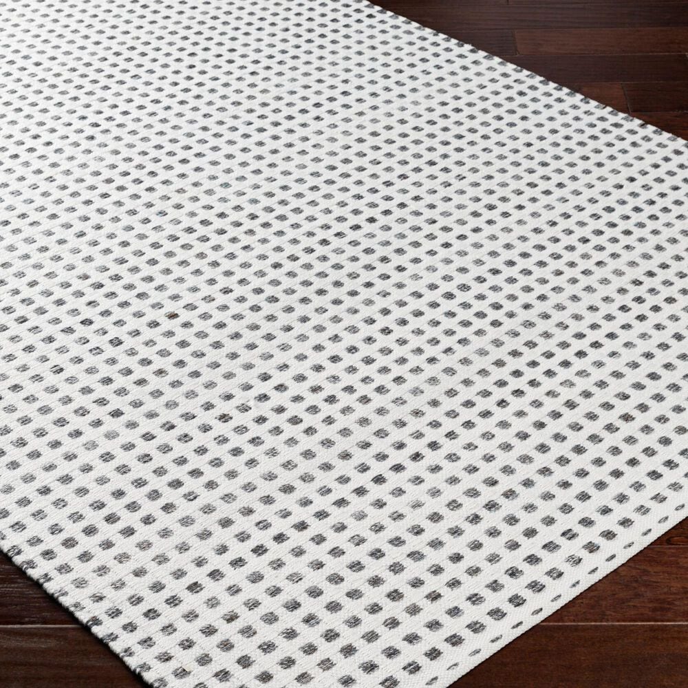 Surya Ariel White and Charcoal 10&#39; x 14 Area Rug, , large