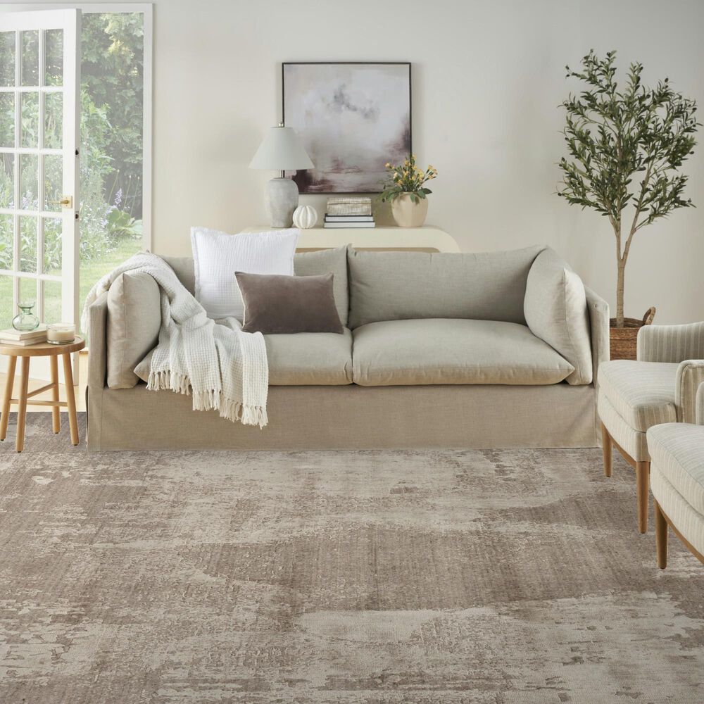 Nourison Harmony 9&#39;9&quot; x 13&#39;9&quot; Silver and Grey Area Rug, , large
