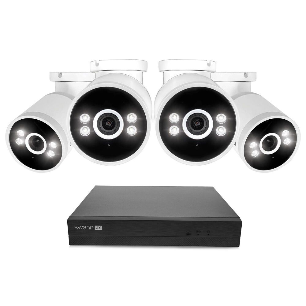 Swann AdvancedX Wired 4K NVR Security System in White and Black, , large