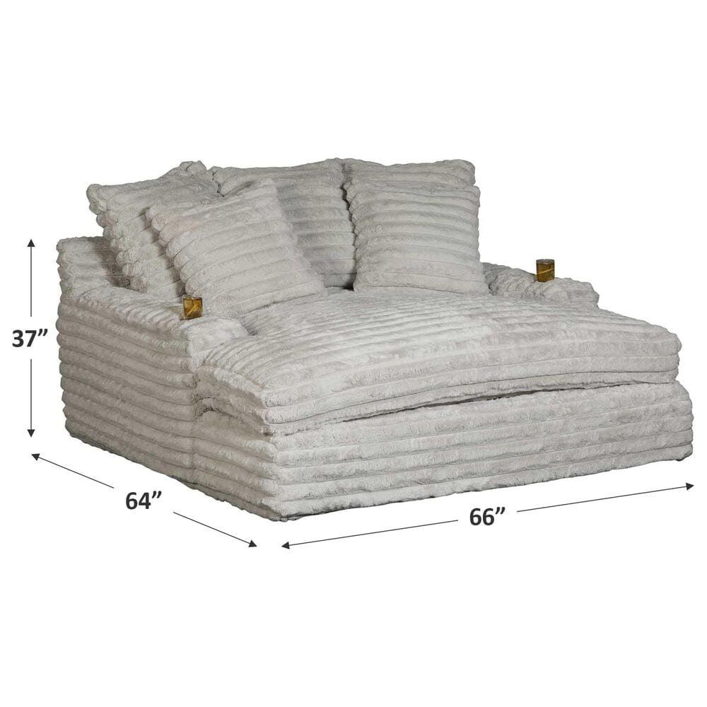 Moore Furniture Double Chaise in Dove Gray, , large