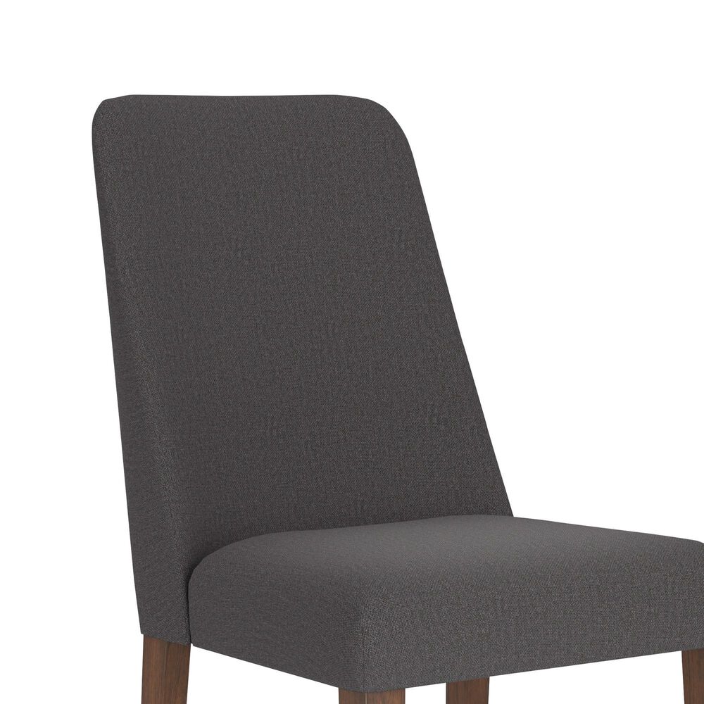 Ashley Lyncott Side Chair with Charcoal Cushion in Brown, , large