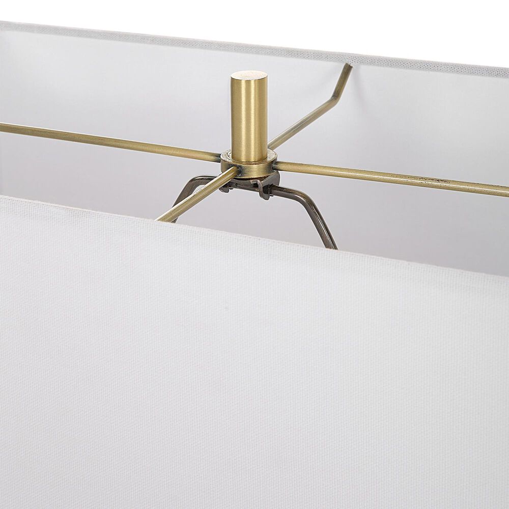 Uttermost Songbirds Table Lamp in White and Brushed Brass, , large