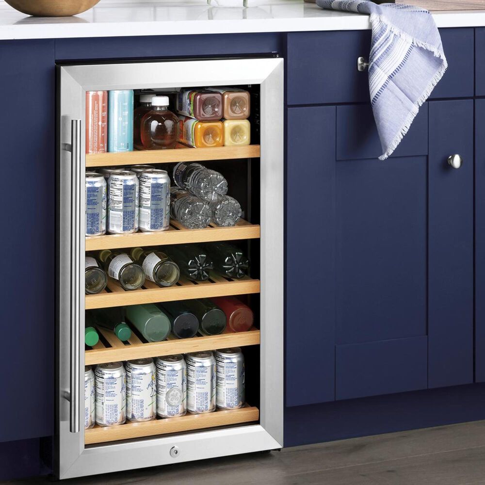 GE Appliances 19&quot; Beverage Center in Stainless Steel, , large