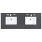 James Martin Vanities Myrrin 60" Double Vanity in Mid Century Walnut with 3 cm Charcoal Soapstone Quartz Top, , large