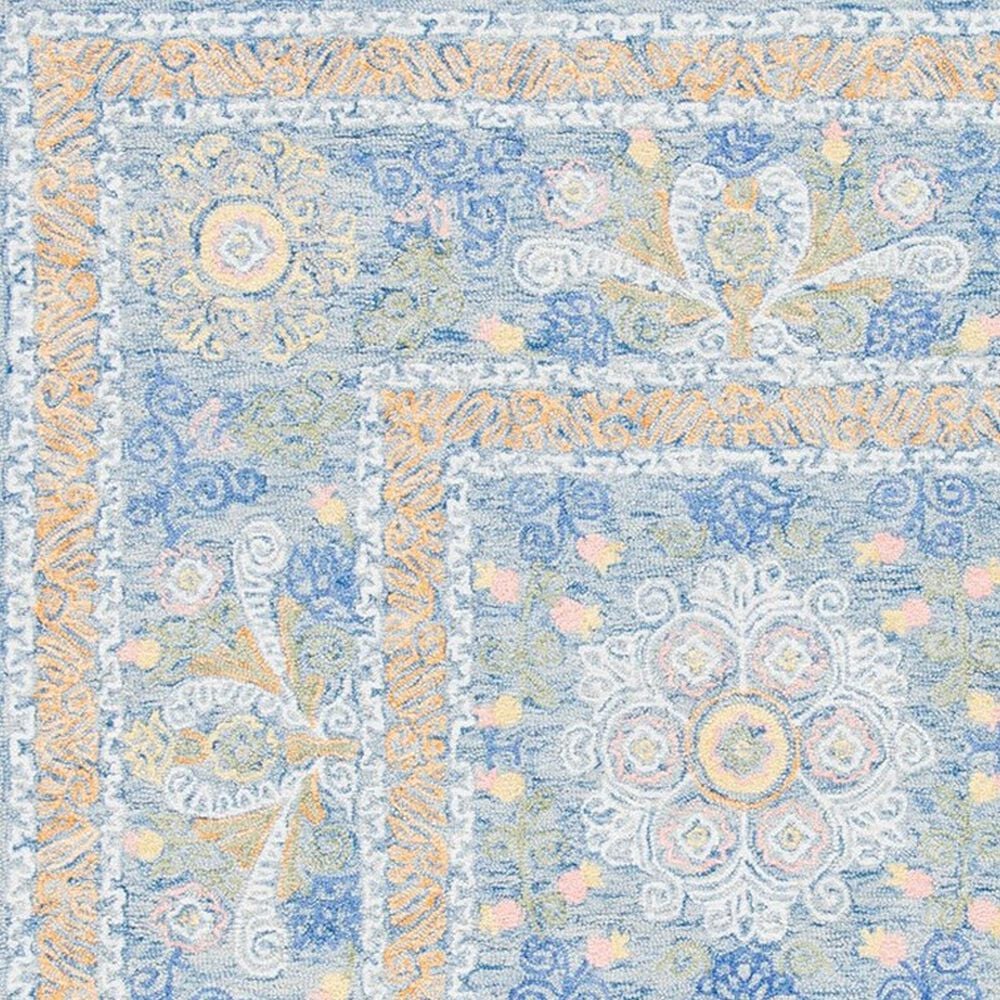Safavieh Micro-Loop Oriental 2&#39;3&quot; x 7&#39; Blue and Green Runner, , large