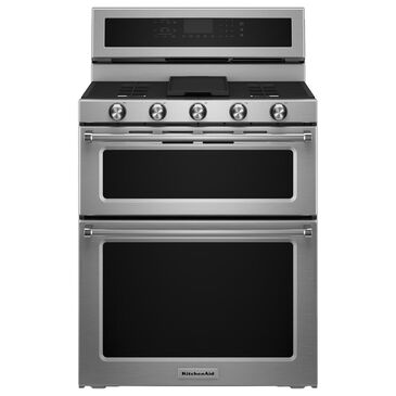 KitchenAid 6.7 Cu. Ft. Freestanding Dual Fuel Double Oven Range, , large