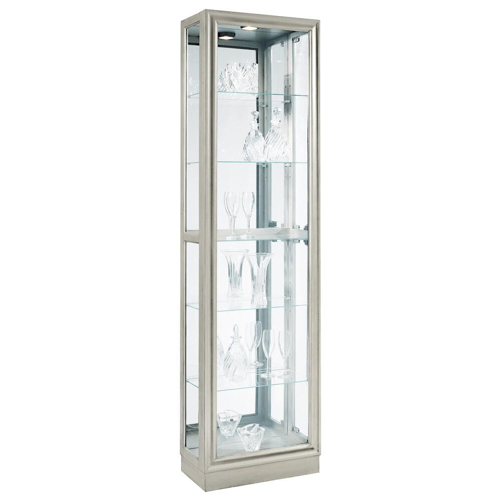 Chapel Hill 5-Shelf Curio Cabinet in Platinum Silver, , large