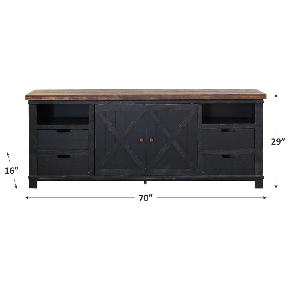 Meximuebles Vancouver 70&quot; TV Console in Black, , large