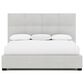 Bernhardt Derrick King Upholstered Panel Bed in White and Cream, , large