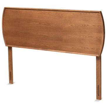 Baxton Studio Laurien Queen Headboard in Ash Walnut, , large