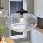 Hunter Saddle Creek 16" 1-Light Pendant with Clear Seeded Shade in Noble Bronze, , large