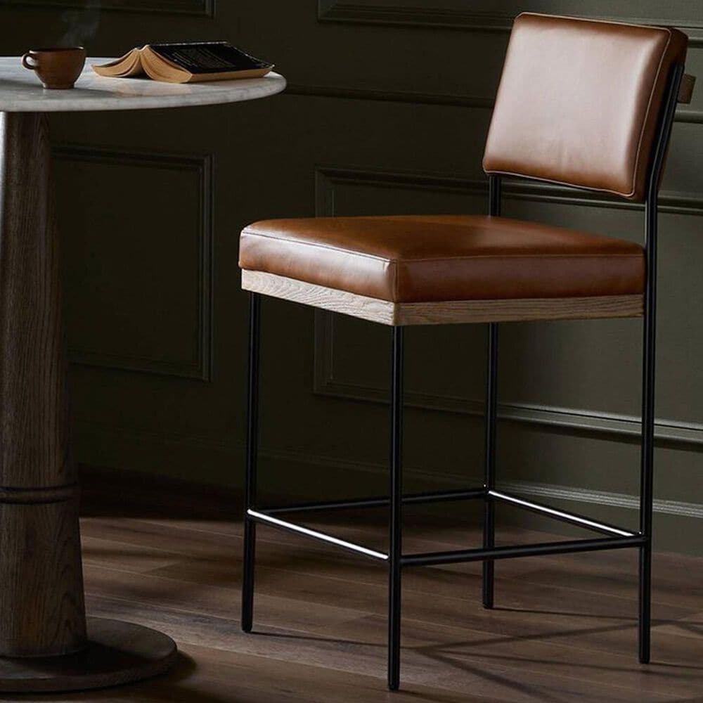 Four Hands Benton Bar Stool in Black, , large