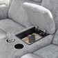 Ashley Buntington Double Manual Reclining Loveseat in Pewter, , large