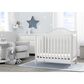 Delta Parker Mini Convertible Baby Crib with Mattress in Bianca White, , large