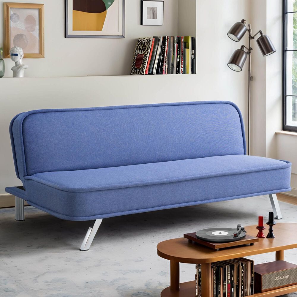 Lifestyle Solutions Toni Convertible Sofa in Blue, , large