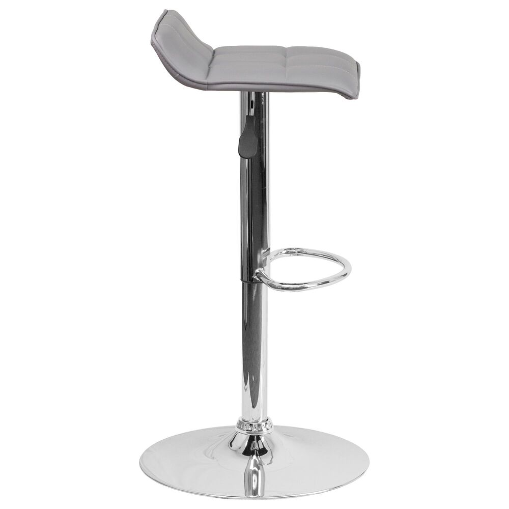 Flash Furniture Adjustable Height Barstool in Gray, , large
