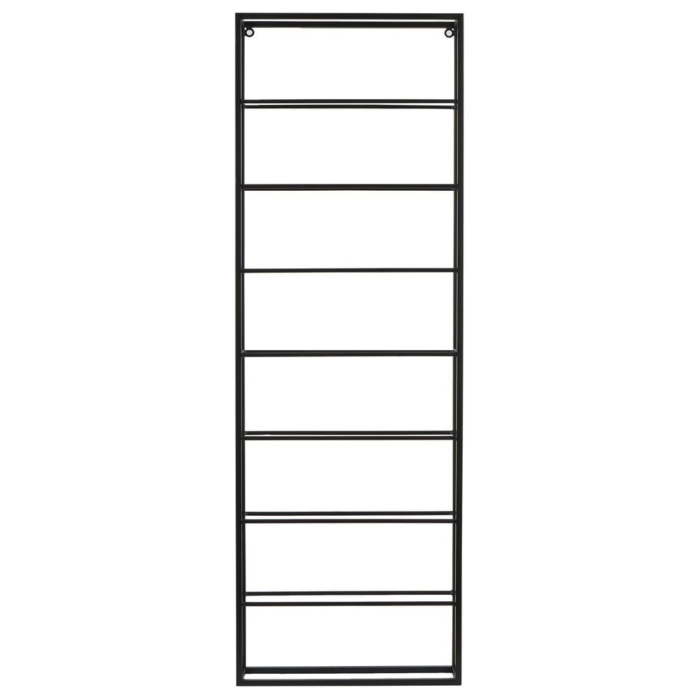 Maple and Jade 8-Bottle Display Wall Wine Rack with Open Style Frame in Matte Black, , large
