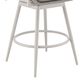 Blue River Rhodes Patio Swivel Counter Height Bar Stool with Light Gray Rope in Aluminum, , large