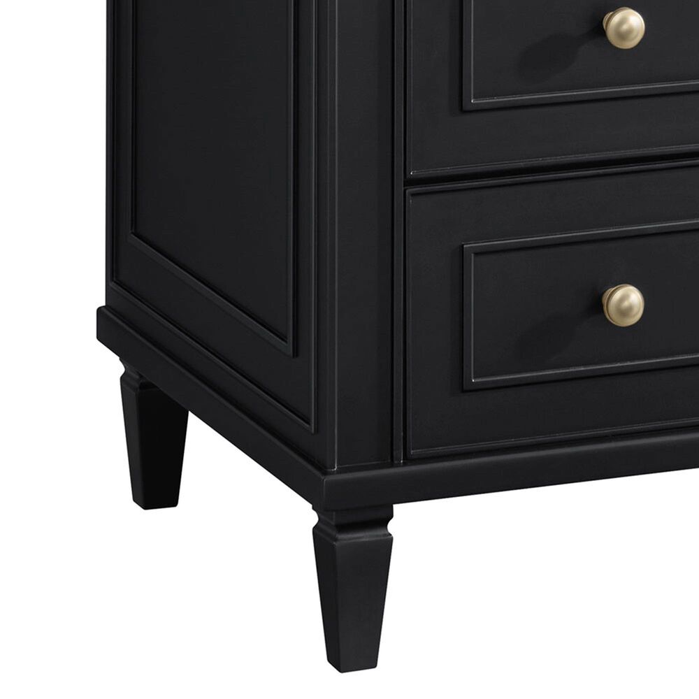 James Martin Vanities Lorelai 36&quot; Single Vanity in Black Onyx with 3 cm White Zeus Quartz Top, , large