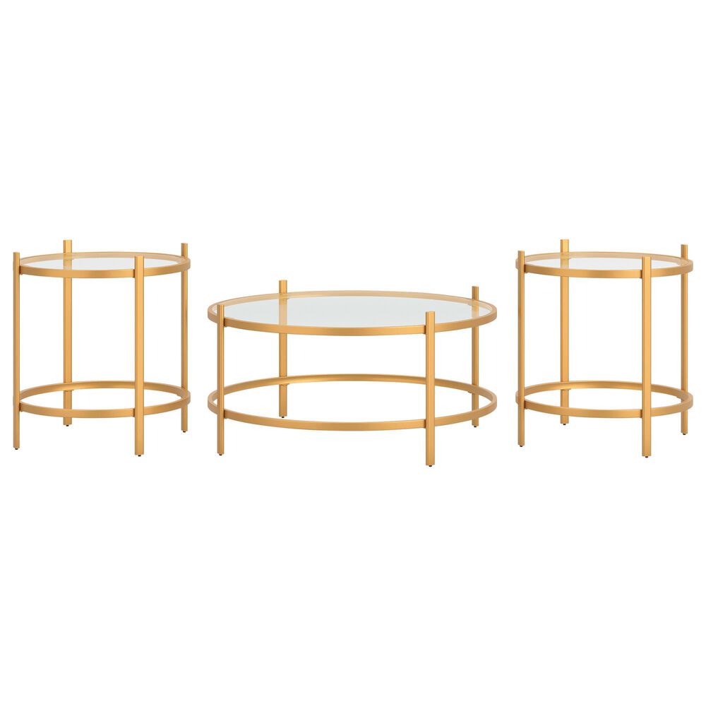 Ashley Pearlox 3-Piece Occasional Table Set in Gold, , large