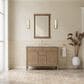 James Martin Kinnsden 48" Single Bathroom Vanity in Weathered Oak with 3 cm Carrara Marble Top and Rectangular Sink, , large