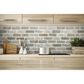 NextWall Washed Brick 216" x 20.5" Peel and Stick Wallpaper in Soft Grey and Rust, , large