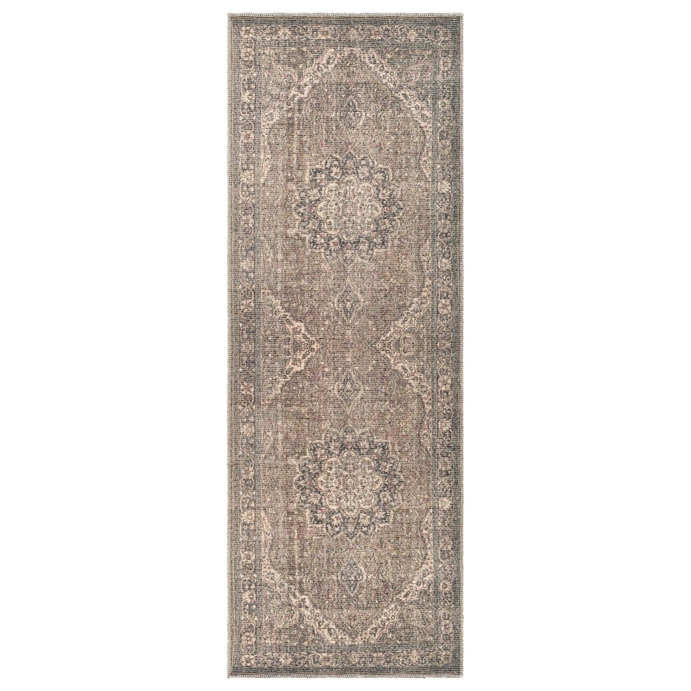 Surya Colin 2"7" x 12" Dusty Sage, Olive, Red, Black and Beige Runner, , large