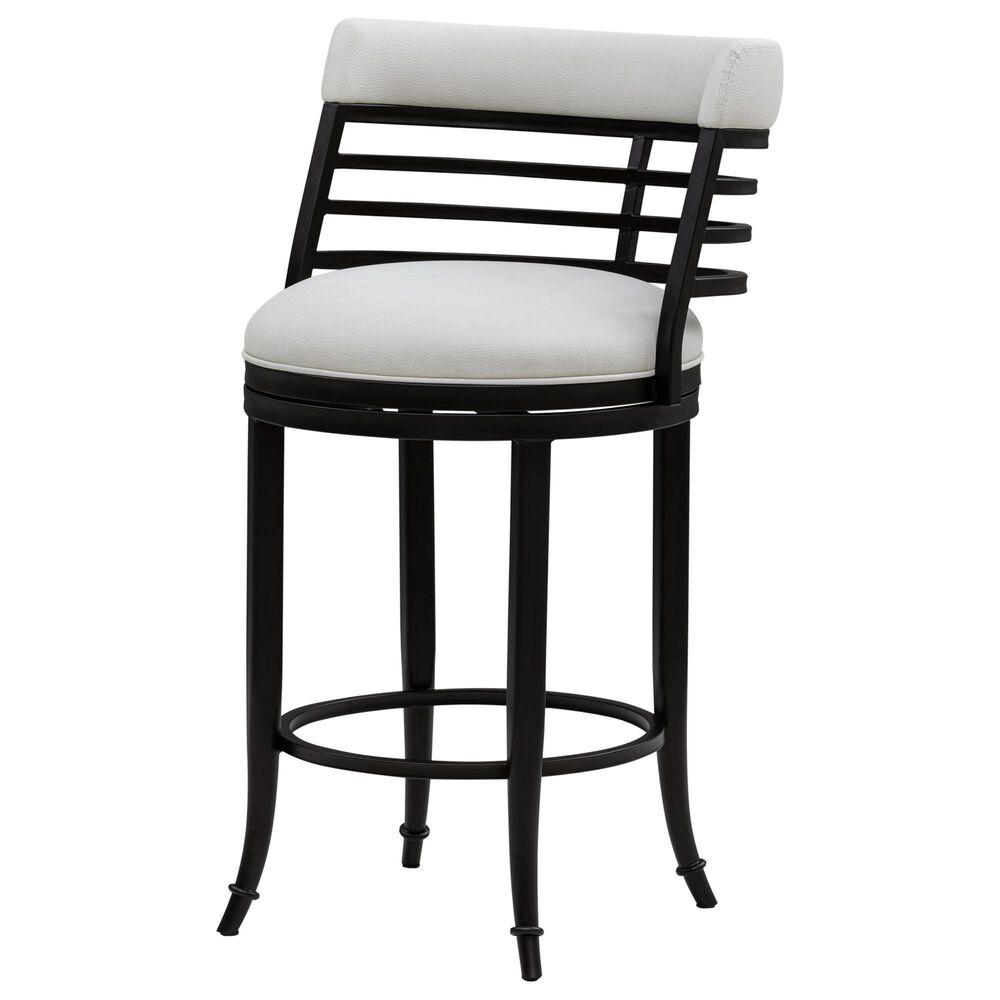 Armen Living Telia Swivel  Counter  Stool in Ivory, , large